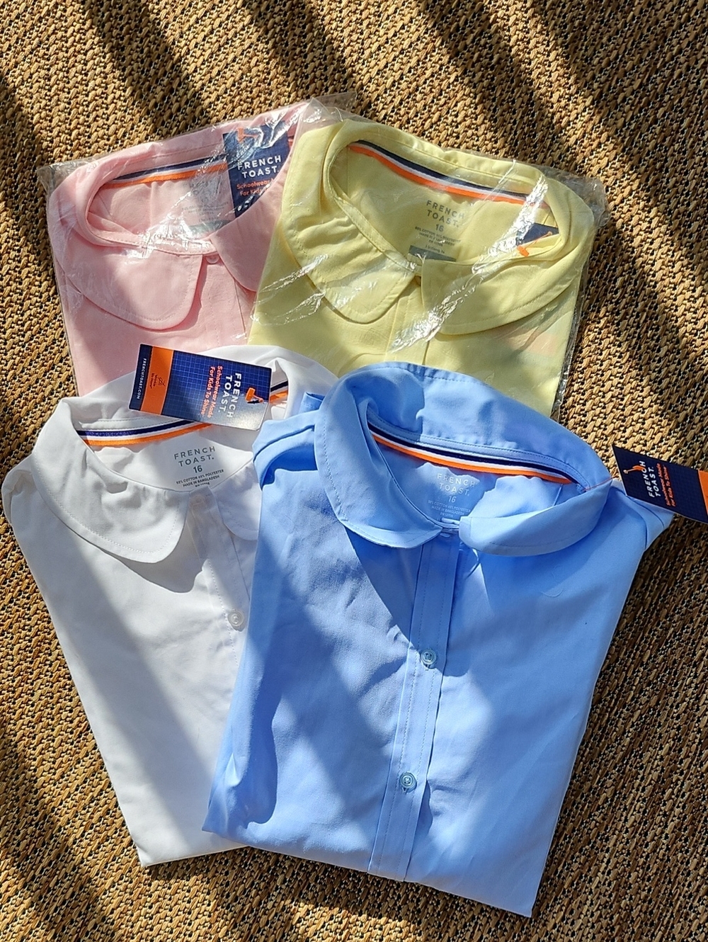 French Toast Girls' Peter Pan Collar Shirt - Blue